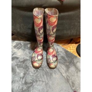 Coach Pixy Dream Poppy multi color rain boot